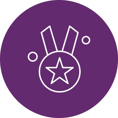  ödül düz simgesi, vektör illüstrasyonu