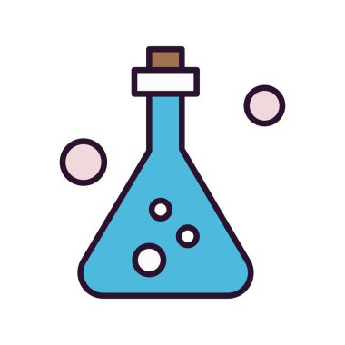  Test tübü simgesi, vektör illüstrasyonu