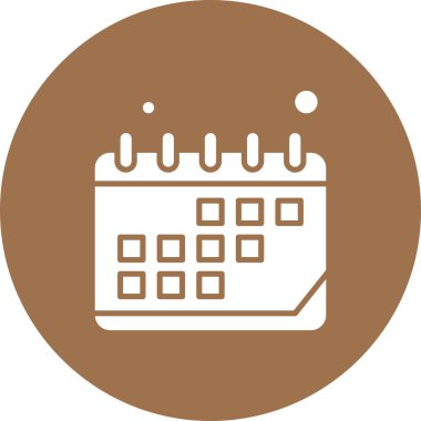 Vektör Takvim Simgesi, illüstrasyon   