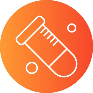  Test tübü simgesi, vektör illüstrasyonu