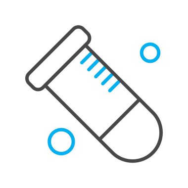  Test tübü simgesi, vektör illüstrasyonu