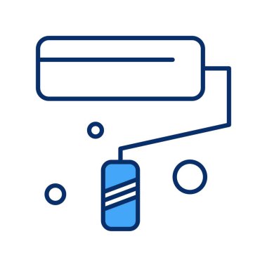 Boya Roller Web Simgesi, vektör illüstrasyonu