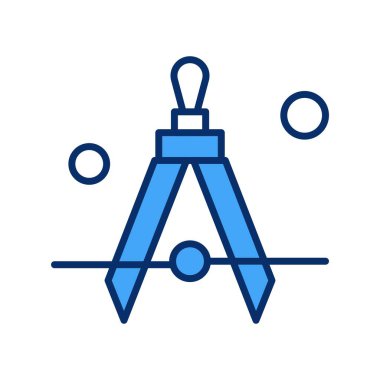 Pusula Simgesi vektör çizimi çiziliyor 