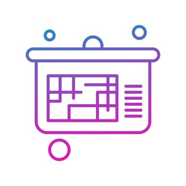 Vektör Analitik Web Simgesi, Vektör İllüstrasyonu