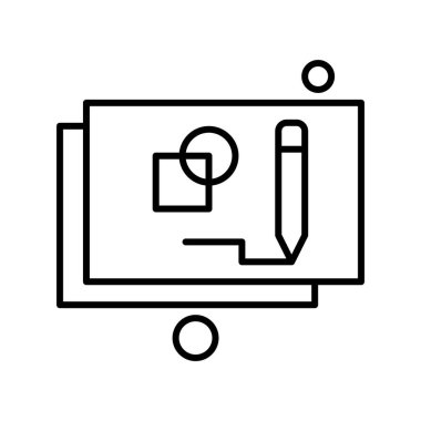  mimari web simgesi, plan vektör illüstrasyonu