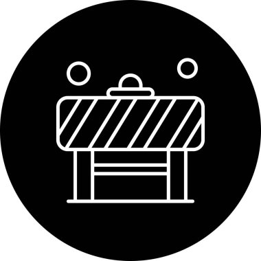   Bariyer Simgesi, vektör illüstrasyonu 