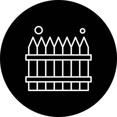 çit simgesi vektör illüstrasyonu 