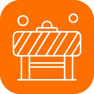   Bariyer Simgesi, vektör illüstrasyonu 