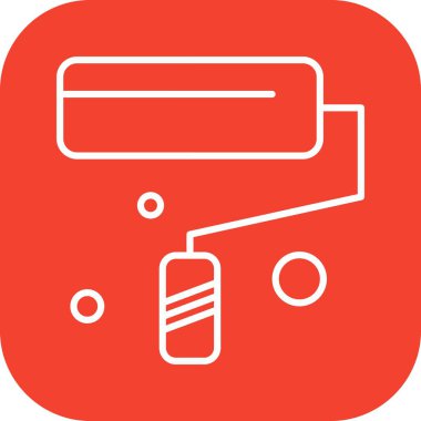 Boya Roller Web Simgesi, vektör illüstrasyonu