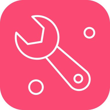  İngiliz anahtarı simgesi vektör illüstrasyonu 