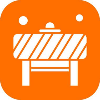   Bariyer Simgesi, vektör illüstrasyonu 