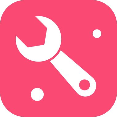  İngiliz anahtarı simgesi vektör illüstrasyonu 