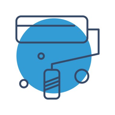 Boya Roller Web Simgesi, vektör illüstrasyonu