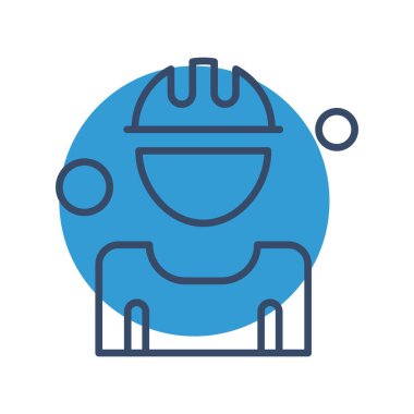 Vektör İnşaat işçisi Icotor illüstrasyonu 