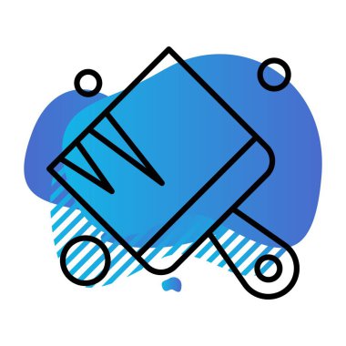  Fırça simgesi vektör illüstrasyonu 