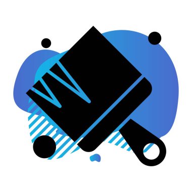  Fırça simgesi vektör illüstrasyonu 