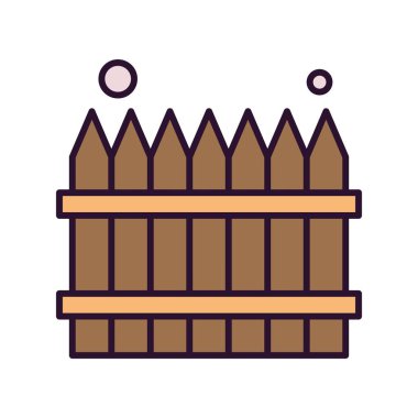 çit simgesi vektör illüstrasyonu 