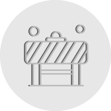   Bariyer Simgesi, vektör illüstrasyonu 