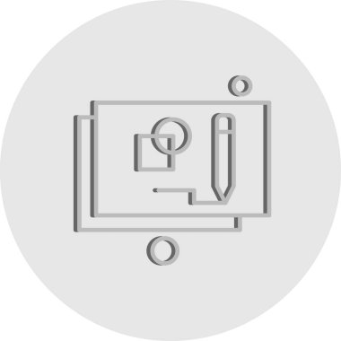  mimari web simgesi, plan vektör illüstrasyonu