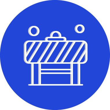   Bariyer Simgesi, vektör illüstrasyonu 