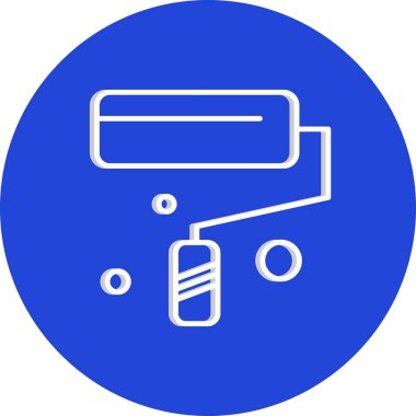 Boya Roller Web Simgesi, vektör illüstrasyonu