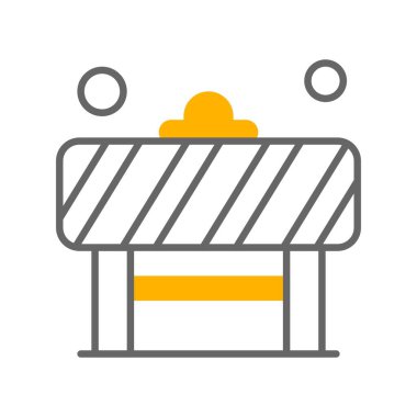   Bariyer Simgesi, vektör illüstrasyonu 