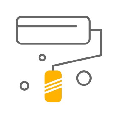 Boya Roller Web Simgesi, vektör illüstrasyonu