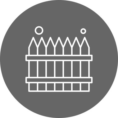 çit simgesi vektör illüstrasyonu 