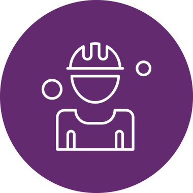 Vektör İnşaat işçisi Icotor illüstrasyonu 