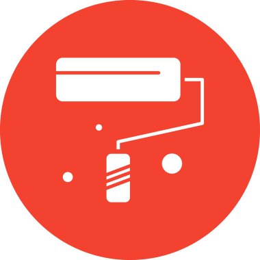 Boya Roller Web Simgesi, vektör illüstrasyonu