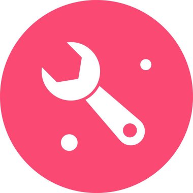  İngiliz anahtarı simgesi vektör illüstrasyonu 