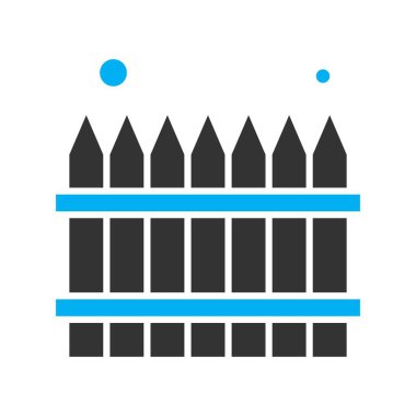 çit simgesi vektör illüstrasyonu 