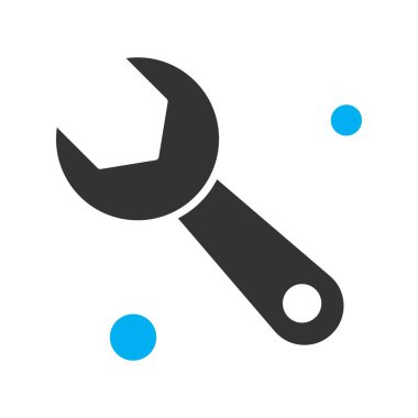  İngiliz anahtarı simgesi vektör illüstrasyonu 