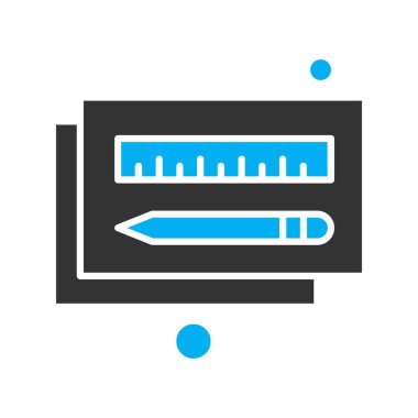  kalem ve cetvel simgesi çizimi 