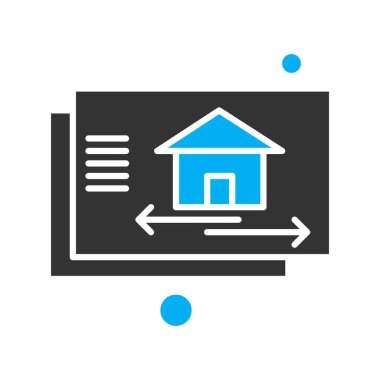  ev düz simgesi, vektör illüstrasyonu