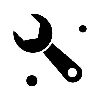  İngiliz anahtarı simgesi vektör illüstrasyonu 