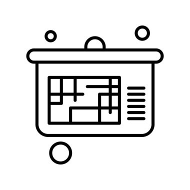 Vektör Analitik Web Simgesi, Vektör İllüstrasyonu