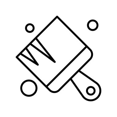  Fırça simgesi vektör illüstrasyonu 