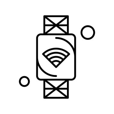 Nesnelerin internet konseptinin basit vektör simgesi