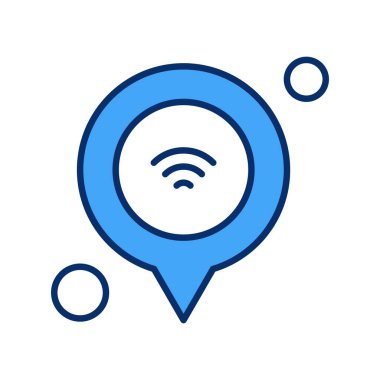 Nesnelerin internet konseptinin basit vektör simgesi