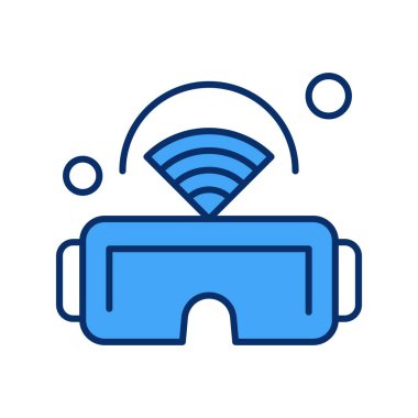 Nesnelerin internet konseptinin basit vektör simgesi