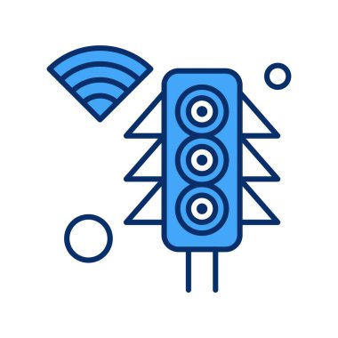 trafik sinyali simgesi, vektör illüstrasyonu