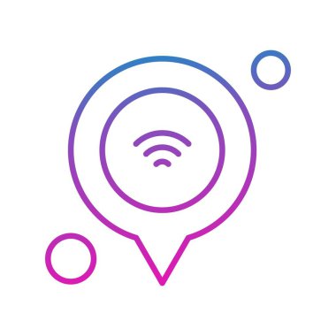 Nesnelerin internet konseptinin basit vektör simgesi