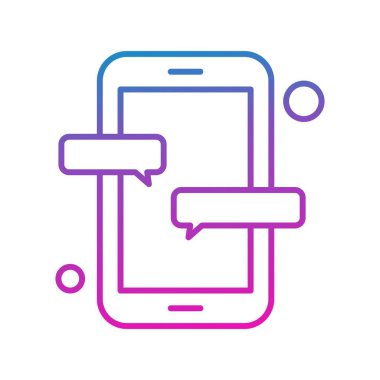 Nesnelerin internet konseptinin basit vektör simgesi