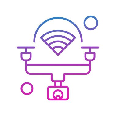 Nesnelerin internet konseptinin basit vektör simgesi