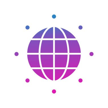 Nesnelerin internet konseptinin basit vektör simgesi