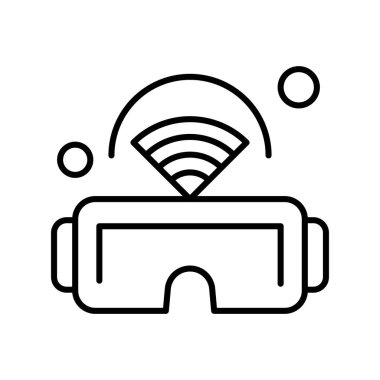 Nesnelerin internet konseptinin basit vektör simgesi