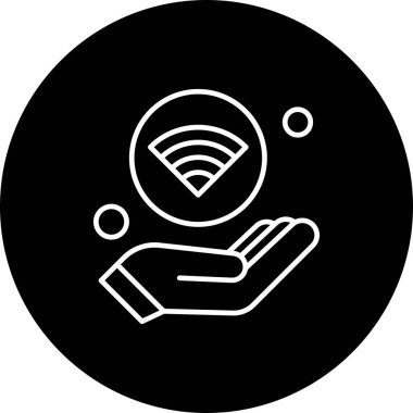 Nesnelerin internet konseptinin basit vektör simgesi