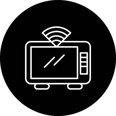 Nesnelerin internet konseptinin basit vektör simgesi