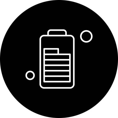  pil simgesi, vektör illüstrasyonu